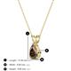 4 - Jassiel 7x5 mm Pear Cut Smoky Quartz Double Bail Solitaire Pendant Necklace 