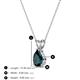4 - Jassiel 7x5 mm Pear Cut London Blue Topaz Double Bail Solitaire Pendant Necklace 