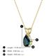 4 - Jassiel 7x5 mm Pear Cut London Blue Topaz Double Bail Solitaire Pendant Necklace 