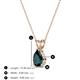 4 - Jassiel 7x5 mm Pear Cut London Blue Topaz Double Bail Solitaire Pendant Necklace 