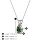 4 - Jassiel 7x5 mm Pear Cut Lab Created Alexandrite Double Bail Solitaire Pendant Necklace 