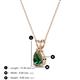 4 - Jassiel 7x5 mm Pear Cut Lab Created Alexandrite Double Bail Solitaire Pendant Necklace 