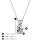 4 - Jassiel 7x5 mm Pear Cut Diamond Double Bail Solitaire Pendant Necklace 