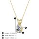 4 - Jassiel 7x5 mm Pear Cut Diamond Double Bail Solitaire Pendant Necklace 