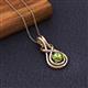 3 - Amanda 5.00 mm Round Peridot Solitaire Infinity Love Knot Pendant Necklace 