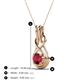 4 - Amanda 5.00 mm Round Ruby Solitaire Infinity Love Knot Pendant Necklace 