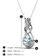 4 - Amanda 5.00 mm Round Aquamarine Solitaire Infinity Love Knot Pendant Necklace 