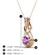 4 - Amanda 5.00 mm Round Amethyst Solitaire Infinity Love Knot Pendant Necklace 
