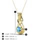 4 - Amanda 5.00 mm Round Blue Topaz Solitaire Infinity Love Knot Pendant Necklace 