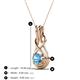 4 - Amanda 5.00 mm Round Blue Topaz Solitaire Infinity Love Knot Pendant Necklace 