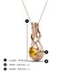 4 - Amanda 5.00 mm Round Citrine Solitaire Infinity Love Knot Pendant Necklace 