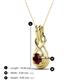 4 - Amanda 5.00 mm Round Red Garnet Solitaire Infinity Love Knot Pendant Necklace 