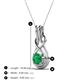 4 - Amanda 5.00 mm Round Emerald Solitaire Infinity Love Knot Pendant Necklace 