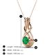 4 - Amanda 5.00 mm Round Emerald Solitaire Infinity Love Knot Pendant Necklace 