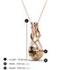 4 - Amanda 5.00 mm Round Smoky Quartz Solitaire Infinity Love Knot Pendant Necklace 