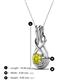 4 - Amanda 5.00 mm Round Yellow Diamond Solitaire Infinity Love Knot Pendant Necklace 