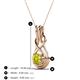4 - Amanda 5.00 mm Round Yellow Diamond Solitaire Infinity Love Knot Pendant Necklace 
