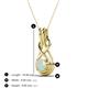 4 - Amanda 5.00 mm Round Opal Solitaire Infinity Love Knot Pendant Necklace 