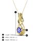 4 - Amanda 5.00 mm Round Tanzanite Solitaire Infinity Love Knot Pendant Necklace 