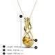 4 - Amanda 5.00 mm Round Citrine Solitaire Infinity Love Knot Pendant Necklace 