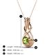 4 - Amanda 5.00 mm Round Peridot Solitaire Infinity Love Knot Pendant Necklace 