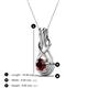4 - Amanda 5.00 mm Round Red Garnet Solitaire Infinity Love Knot Pendant Necklace 