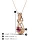 4 - Amanda 5.00 mm Round Rhodolite Garnet Solitaire Infinity Love Knot Pendant Necklace 