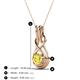 4 - Amanda 5.00 mm Round Yellow Sapphire Solitaire Infinity Love Knot Pendant Necklace 