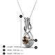 4 - Amanda 5.00 mm Round Smoky Quartz Solitaire Infinity Love Knot Pendant Necklace 