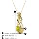 4 - Amanda 5.00 mm Round Yellow Diamond Solitaire Infinity Love Knot Pendant Necklace 