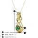 4 - Amanda 5.00 mm Round Lab Created Alexandrite Solitaire Infinity Love Knot Pendant Necklace 