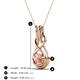 4 - Amanda 5.00 mm Round Morganite Solitaire Infinity Love Knot Pendant Necklace 
