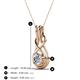 4 - Amanda 5.00 mm Round Diamond Solitaire Infinity Love Knot Pendant Necklace 