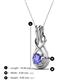 4 - Amanda 5.00 mm Round Tanzanite Solitaire Infinity Love Knot Pendant Necklace 
