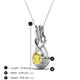 4 - Amanda 5.00 mm Round Yellow Sapphire Solitaire Infinity Love Knot Pendant Necklace 