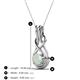 4 - Amanda 5.00 mm Round Opal Solitaire Infinity Love Knot Pendant Necklace 
