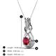 4 - Amanda 5.00 mm Round Ruby Solitaire Infinity Love Knot Pendant Necklace 