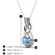4 - Amanda 5.00 mm Round Blue Topaz Solitaire Infinity Love Knot Pendant Necklace 