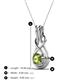 4 - Amanda 5.00 mm Round Peridot Solitaire Infinity Love Knot Pendant Necklace 