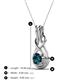 4 - Amanda 5.00 mm Round Blue Diamond Solitaire Infinity Love Knot Pendant Necklace 