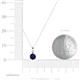 3 - Sheryl 4.00 mm Blue Sapphire Solitaire Pendant 