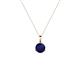 1 - Sheryl 4.00 mm Blue Sapphire Solitaire Pendant 