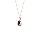 2 - Sheryl 4.00 mm Blue Sapphire Solitaire Pendant 