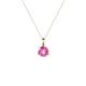 1 - Sheryl 4.00 mm Pink Sapphire Solitaire Pendant 