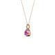 2 - Sheryl 4.00 mm Pink Sapphire Solitaire Pendant 