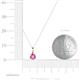3 - Sheryl 4.00 mm Pink Sapphire Solitaire Pendant 