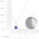 3 - Sheryl 4.00 mm Tanzanite Solitaire Pendant 