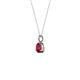 2 - Sheryl 4.00 mm Ruby Solitaire Pendant 
