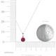 3 - Sheryl 4.00 mm Ruby Solitaire Pendant 