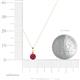 3 - Sheryl 4.00 mm Ruby Solitaire Pendant 